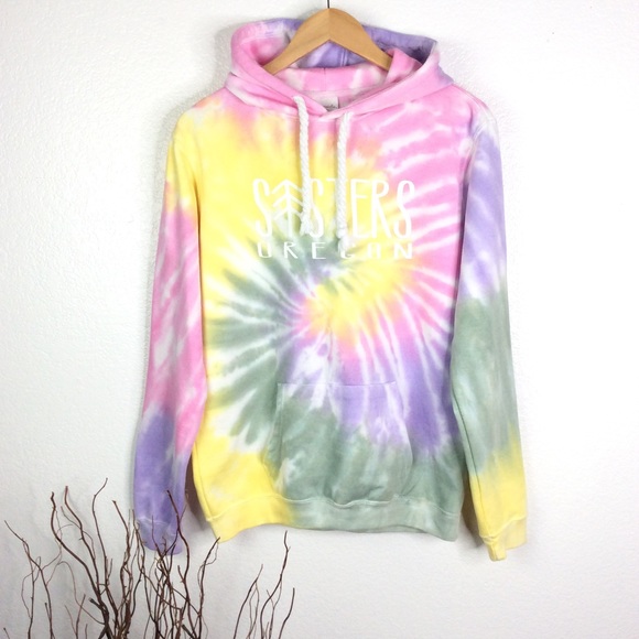 Tie dye sisters hoodie Clearance